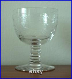 10 ANCIENS VERRES EN CRISTAL- ART DECO verres à eau à vin Baccarat Saint Louis