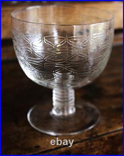 10 ANCIENS VERRES EN CRISTAL- ART DECO verres à eau à vin Baccarat Saint Louis