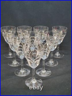 10 Anciens Verres A Eau En Cristal Taillé Art Déco Saint Louis / Baccarat