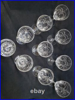 10 Anciens Verres A Eau En Cristal Taillé Art Déco Saint Louis / Baccarat