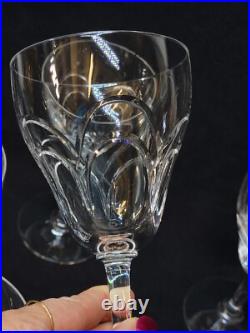 10 Anciens Verres A Eau En Cristal Taillé Art Déco Saint Louis / Baccarat