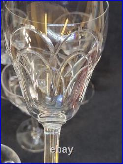 10 Anciens Verres A Eau En Cristal Taillé Art Déco Saint Louis / Baccarat