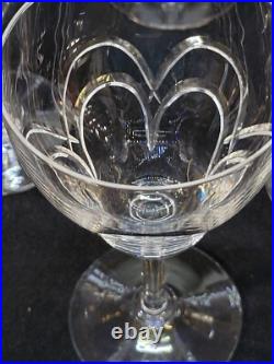 10 Anciens Verres A Eau En Cristal Taillé Art Déco Saint Louis / Baccarat