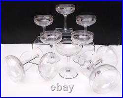 10 COUPES à Champagne en CRISTAL Gravé Ancien H 12.5 cm BACCARAT-ST LOUIS 10 COUPES à Champagne en CRISTAL Gravé Ancien H 12.5 cm BACCARAT-ST LOUIS