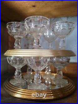 10 Coupes Cristal Taillé 19eme Baccarat St Louis