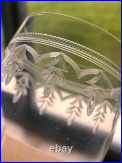 10 Verres A Eau Ou A Vin En Cristal Gravé Degagé A L'acide Baccarat 19eme