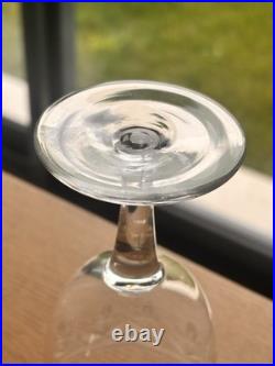 10 Verres A Eau Ou A Vin En Cristal Gravé Degagé A L'acide Baccarat 19eme
