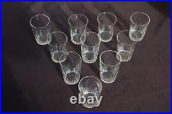 10 Verres Gobelet à Liqueur/Porto en Cristal de Baccarat Richelieu H 6,8cm