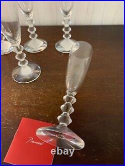 10 flûtes à champagne modèle Véga en cristal de Baccarat (prix à la pièce)