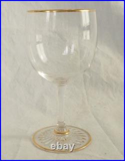10 verres à porto Baccarat cristal taillé doré
