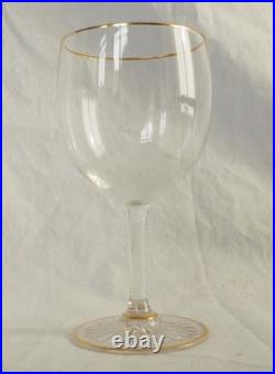 10 verres à porto Baccarat cristal taillé doré