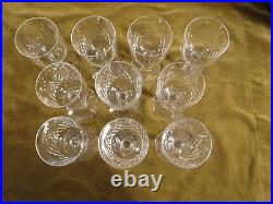 10 verres à vin 7,5cl cristal Baccarat Richelieu crystal porto wine glasses TL