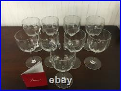 10 verres à vin cote Vénitienne en cristal de Baccarat (prix à l'unité)
