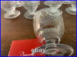 10 verres à vin modèle Lully en cristal de Baccarat (prix à la pièce)