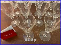 10 verres a vin modèle écaille épi en cristal de Baccarat (prix à la pièce)