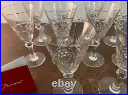 10 verres a vin modèle écaille épi en cristal de Baccarat (prix à la pièce)