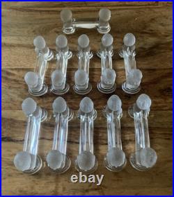 11 Portes Couteaux En Cristal De Baccarat Buste D'enfant À Chaque Extrémité