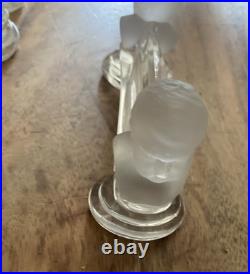 11 Portes Couteaux En Cristal De Baccarat Buste D'enfant À Chaque Extrémité