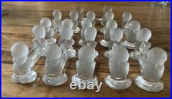 11 Portes Couteaux En Cristal De Baccarat Buste D'enfant À Chaque Extrémité