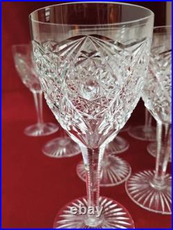 11 VERRES à EAU en CRISTAL TAILLE, Haut 18 cm BACCARAT, SAINT LOUIS