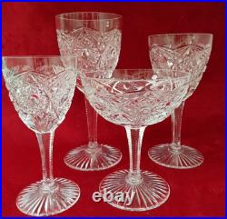 11 VERRES à EAU en CRISTAL TAILLE, Haut 18 cm BACCARAT, SAINT LOUIS