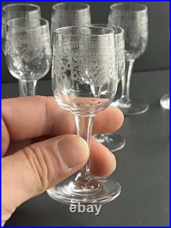 11 Verres À Liqueur En Cristal Baccarat Modelé Pompadour