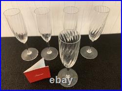 11 flutes à champagne modèle Livourne en cristal de Baccarat (prix à la pièce)