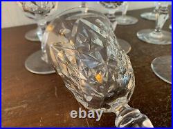 11 verres à eau décor palmettes en cristal de Baccarat (prix à la pièce)