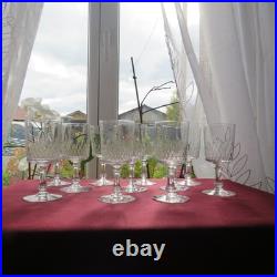 11 verres a vin en cristal de baccarat modèle écaille richelieu H 12,3 cm
