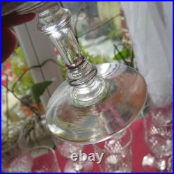 11 verres a vin en cristal de baccarat modèle écaille richelieu H 12,3 cm