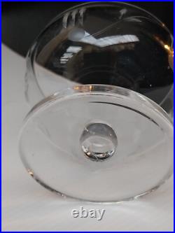 12 COUPES A CHAMPAGNE en CRISTAL Gravé Ancien H 7 cm BACCARAT