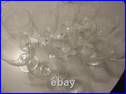 12 Verres A Eau Cristal Baccarat, Grave Modele Sevigne H 16cm