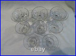 12 coupes champagne 12cl cristal Baccarat cotes plates crystal champagne cups