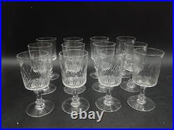 12 verres Vin rouge cristal taillé Baccarat modèle Richelieu Champigny H 12,2cm