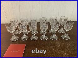 12 verres à digestif modèle Colbert cristal de Baccarat h 9 cm(prix la pièce)