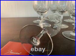 12 verres à eau modèle croisillons cristal de Baccarat (prix à la pièce)