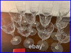 12 verres à eau taillé palme en cristal de Baccarat (prix à la pièce)