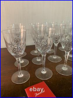 12 verres à eau taillé palme en cristal de Baccarat (prix à la pièce)