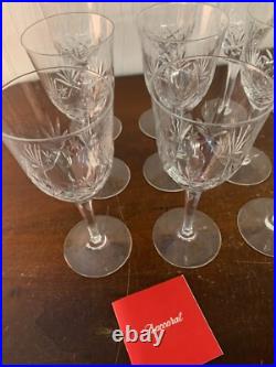 12 verres à eau taillé palme en cristal de Baccarat (prix à la pièce)