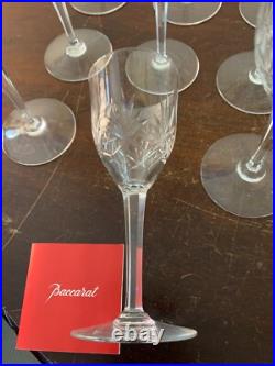 12 verres à eau taillé palme en cristal de Baccarat (prix à la pièce)