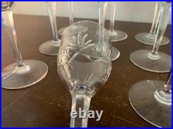 12 verres à eau taillé palme en cristal de Baccarat (prix à la pièce)