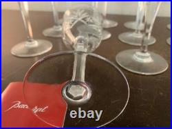 12 verres à eau taillé palme en cristal de Baccarat (prix à la pièce)