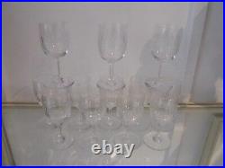 12 verres à vin 11,5cl cristal Baccarat Nancy crystal wine glasses r83