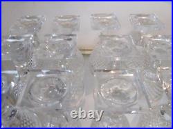 12 verres à vin cristal Baccarat ou Creusot pointes diamant crystal wine glasses