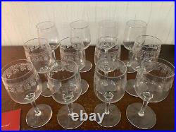 12 verres à vin gravé marguerite en cristal de Baccarat (prix à la pièce) 12 verres à vin gravé marguerite en cristal de Baccarat (prix à la pièce)