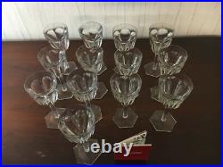 12 verres à vin rouge Compiègne cristal de Baccarat H 16.7 cm(prix à la pièce)