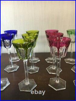 12 verres couleur Harcourt à vin en cristal de Baccarat (prix à la pièce)