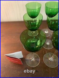 12 verres modèle Perfection vert foncé en cristal de Baccarat (prix à la pièce)