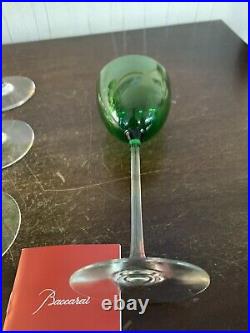 12 verres modèle Perfection vert foncé en cristal de Baccarat (prix à la pièce)