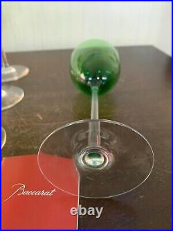 12 verres modèle Perfection vert foncé en cristal de Baccarat (prix à la pièce)